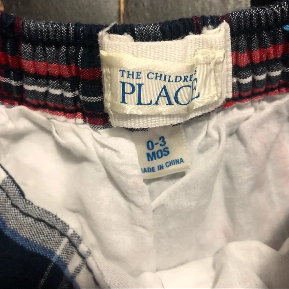 THE CHILDREN’S PLACE Infant Boy Plaid Pants & Hat Set